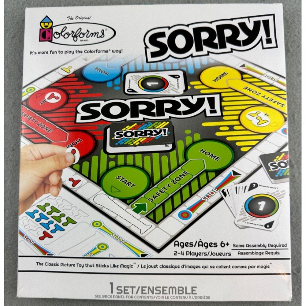 Hasbro The Original Colorforms:‎ Sorry Miniature Game Set ~New in Box